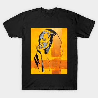 Outlines woman yellow 1 T-Shirt